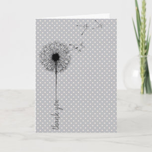 Svart dandelion tack kort