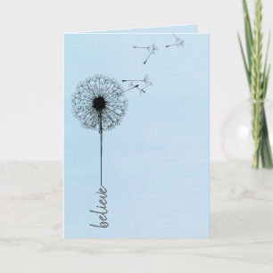 Svart dandelion, tro inspiration kort