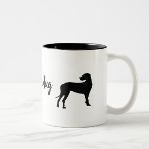 Svart Danski, Stor Hund Två-Tonad Mugg