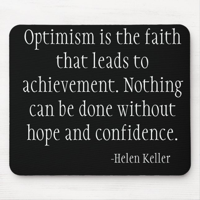 Svart dator Mousepad (Helen Keller) Musmatta (Framsidan)