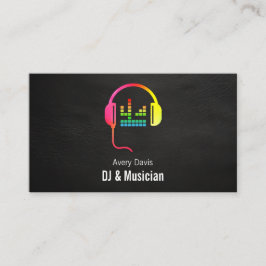 Svart Deejay DJ Musiker Sångare Låtskrivare Musik Visitkort