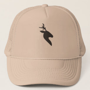 Svart deers head truckerkeps