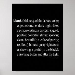 Svart definierad: Poster (projektionsyta) 12X16