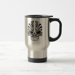 Svart dekorativ grafisk design med skal resemugg