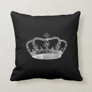 Svart dekorativ kudde 20" för krona (B) x 20",