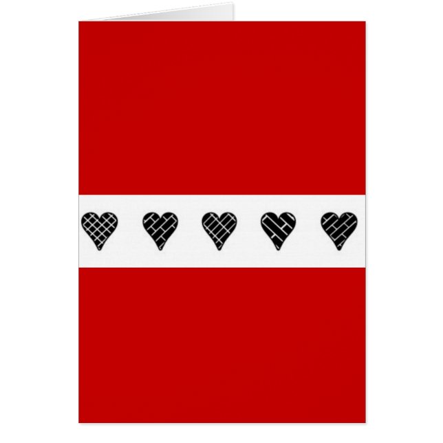 Svart dekorativa hörn hälsningskort (Framsidan)