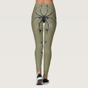 Svart design för änkaspindeldamasker leggings