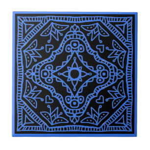 Svart design kakelplatta