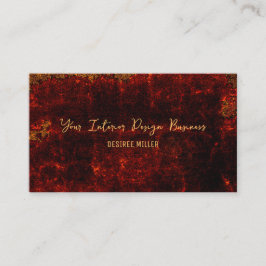 Svart designer för Rustic Vintage Burnt Orange Visitkort
