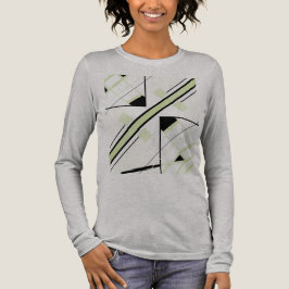 Svart diagonal Rand MCM-inspirerad Abstrakt T Shirt
