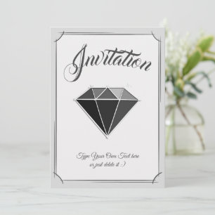 Svart diamant ädelstens smycken. inbjudningar