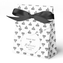 Svart Diamant Bröllopsdusch Presentlåda