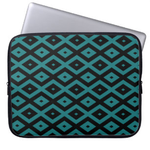 Svart diamant mönster laptop fodral