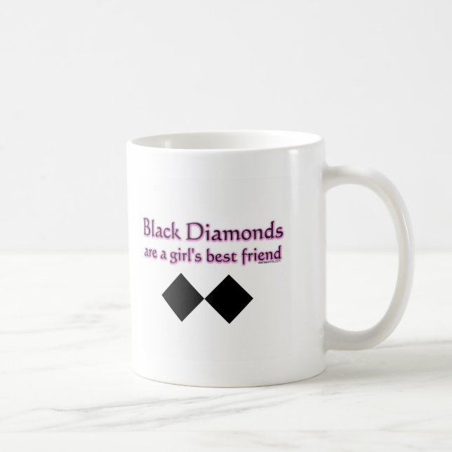 Svart diamanter är en flickabästa vän kaffemugg (Höger)
