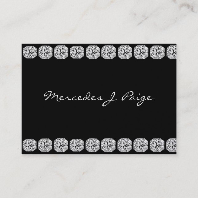 SVART DIAMANTFAUXvisitkort Visitkort (Framsida)