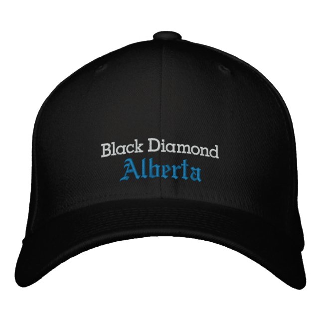 Svart Diamond, Hat (alberta) Broderad Keps (Framsida)