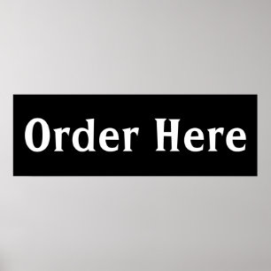 Svart Diner Order Väggkonst Poster Print