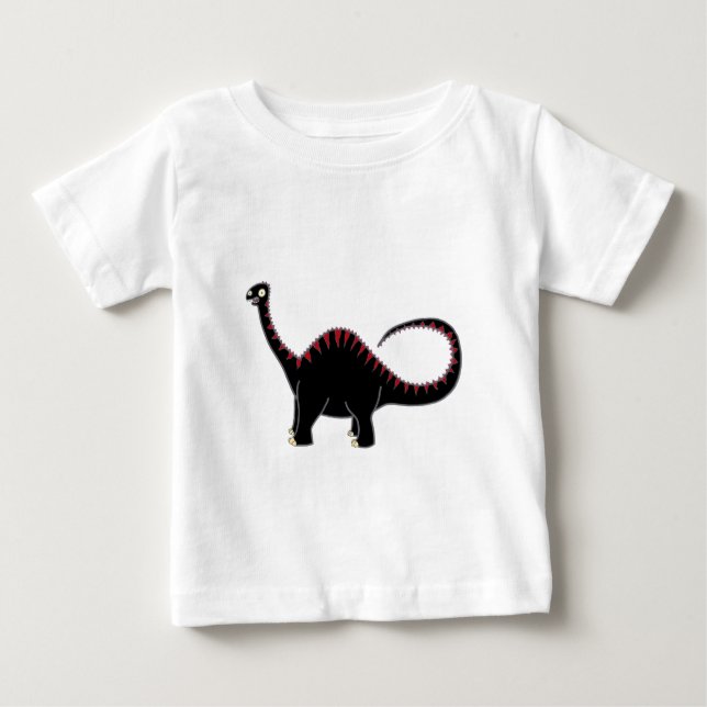 Svart Diplodocus T-shirt (Framsida)