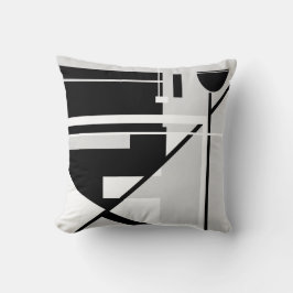 Svart direktörs ordförande för Grått Geometric Abs Kudde