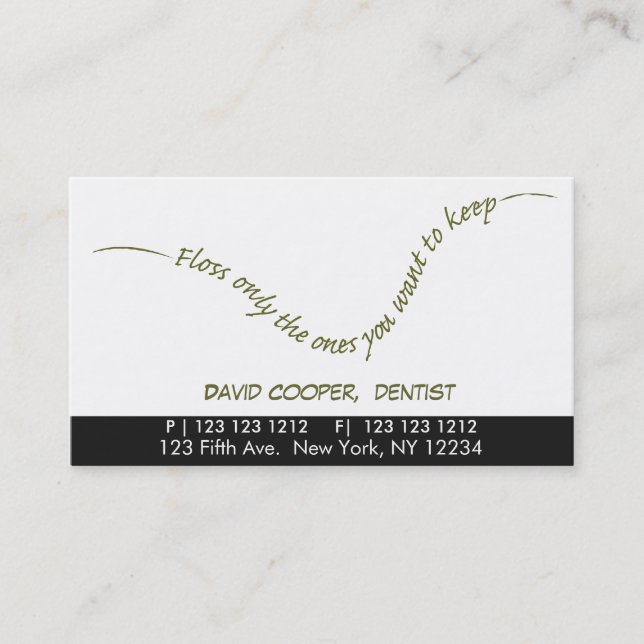 Svart dividerad Möte tandvård Humor Tidsbeställning Kort (Framsida)