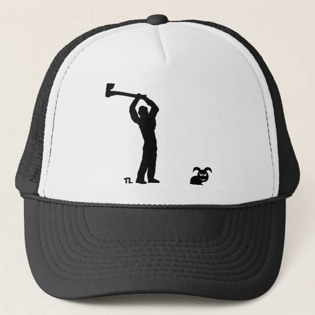 svart död kanin - lumberjack keps (Framsida)