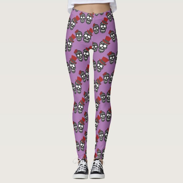 Svart döskallar Duo Thunder_Cove Leggings (Framsida)