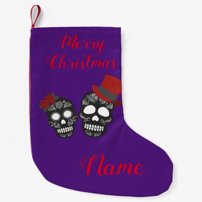 Svart döskallar Duo Thunder_Cove Liten Julstrumpa (Framsidan)