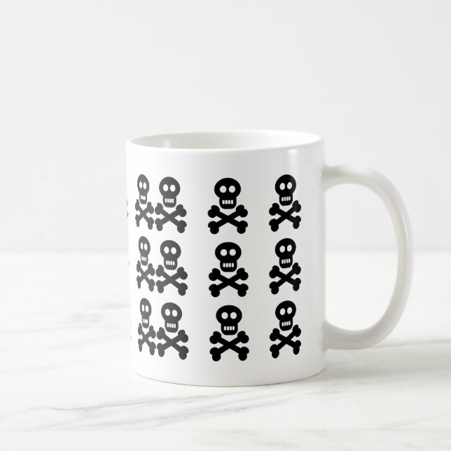 Svart döskallar, kaffemugg (Höger)