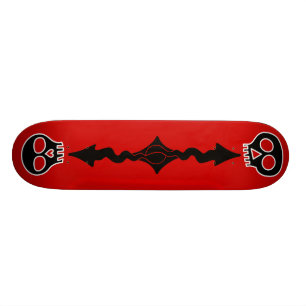 svart döskallar skateboard bräda 20 cm