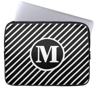 Svart Dot DS Monogram Laptop Fodral