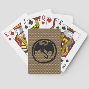 Svart Dragon Guld Indent Poker-spelkort Casinokort