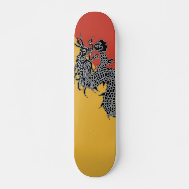 Svart Dragon Skateboard (Framsida)
