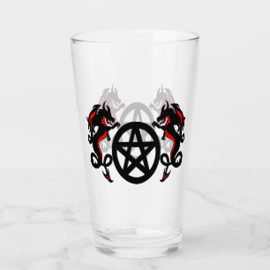 Svart dragonger och Pentacles-glas Glaskopp