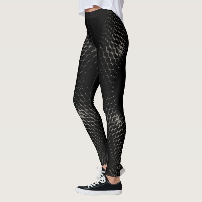 Svart dragskalor leggings (Vänster)