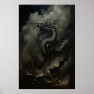 Svart Drak Mörk Akademia, Kinesiskt Nyår, Moo Poster