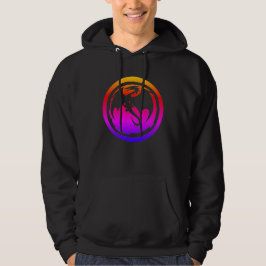 Svart Drak neon svart hoodie