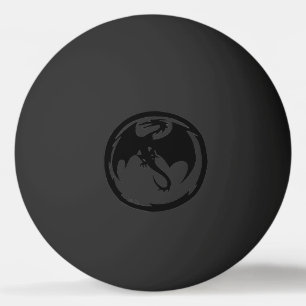 Svart drake svart på svart 1 stjärnig pong boll