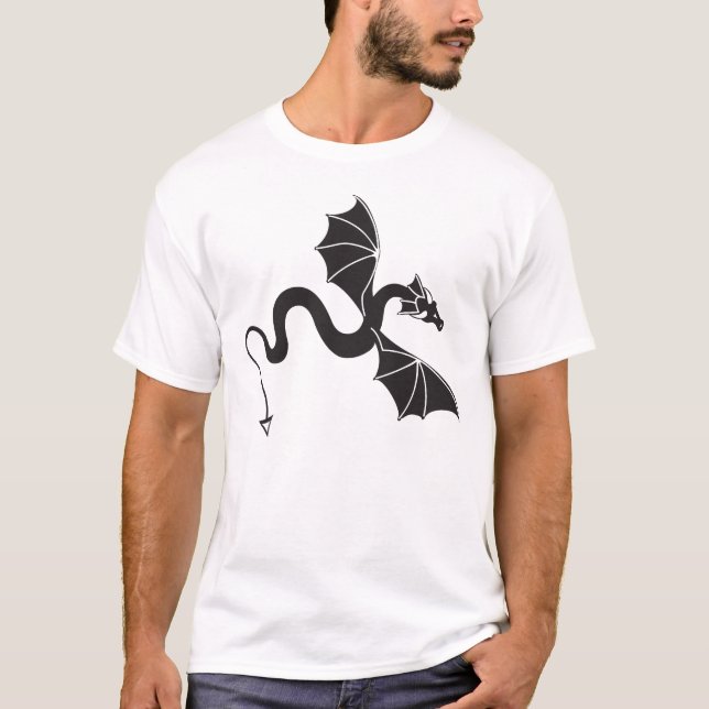 Svart drake tee (Framsida)