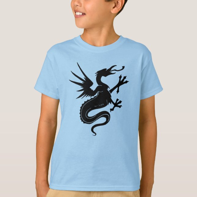 Svart drake tee shirt (Framsida)
