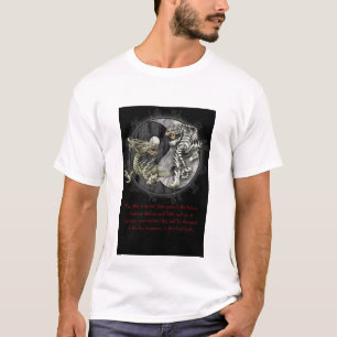 Svart drake-/vittiger tee
