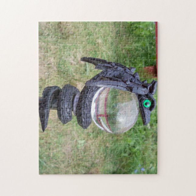 Svart drakeorbpussel pussel (Vertikal)