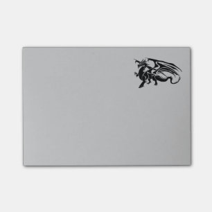 Svart drakeSilhouette Post-it Block