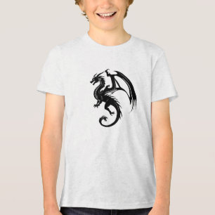 Svart drakon t shirt