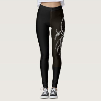 Svart Dreamcatcher damasker Leggings