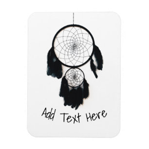 Svart Dreamcatcher på vit bakgrund Magnet