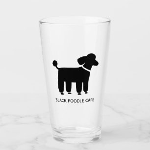 Svart Driniking för hund för pudelpersonligcoola Glaskopp