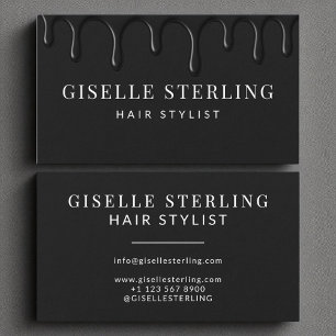 Svart drivning Luxe Hair Stylist Visitkort
