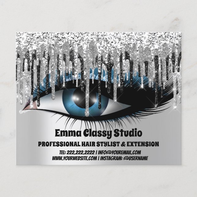 Svart drivrutin för Hairdresser Nagel Lash Silver  Flygblad (Framsidan)