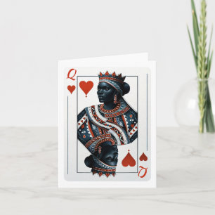 Svart drottning av hjärter kortlek spel stolt svar kort