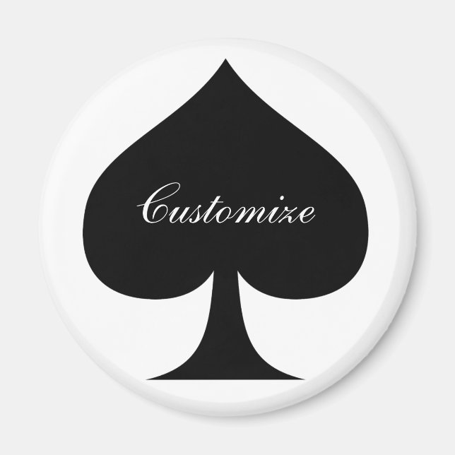 Svart drottning av Spades Black Thunder_Cove Magnet (Framsidan)